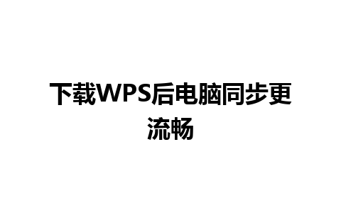 下载WPS后电脑同步更流畅